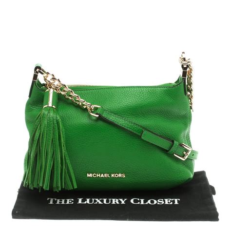 michael kors green crossbody bag.